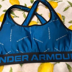 3  Pc Under Armour Cross Back Wide Logo Elastic Medium Sports Bra Womens M